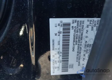 2008 Ford Expedition Limited z USA, uszkodzony, nr VIN 1FMFU20558LA13242